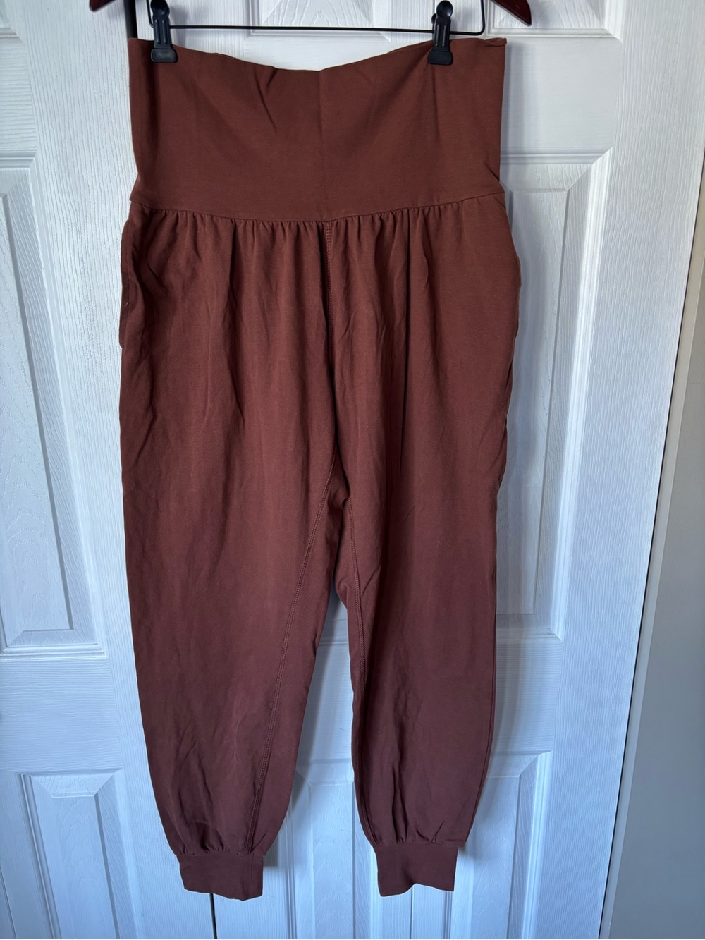 Pact High Waisted Brown Joggers Size Large Brand New with Tags